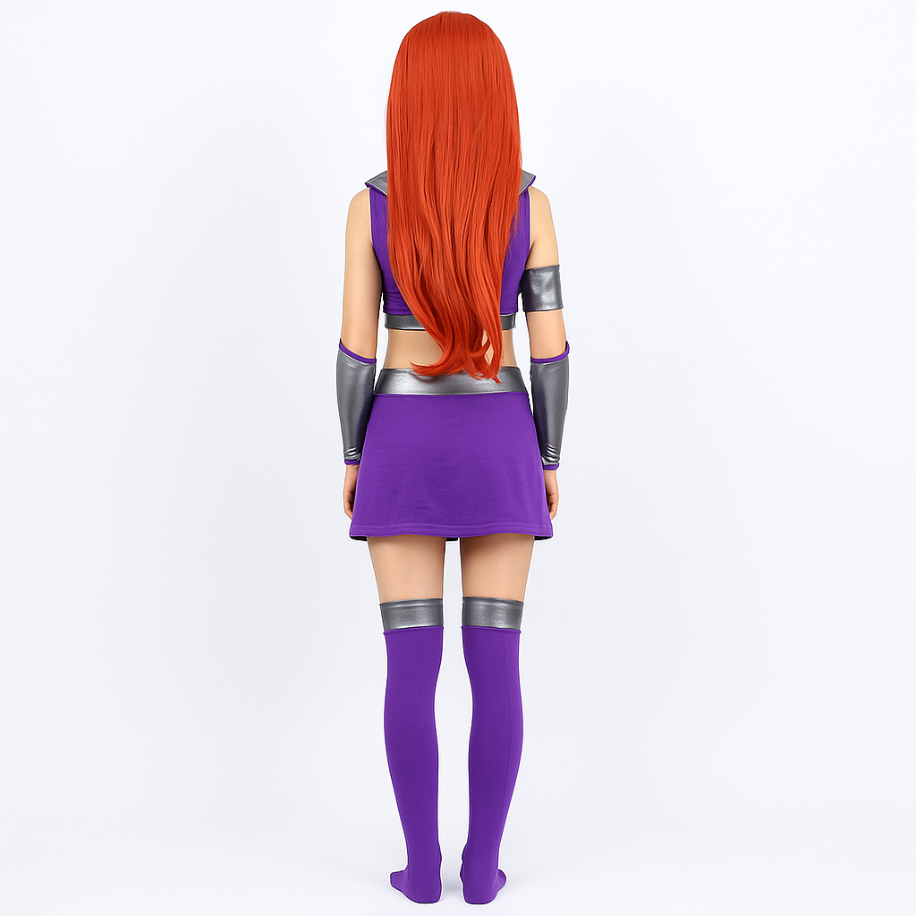 💜🔥 Disfraz Teen Titans Raven / Starfire / Peluca ✨ | 🎃 Halloween 2025 👻
