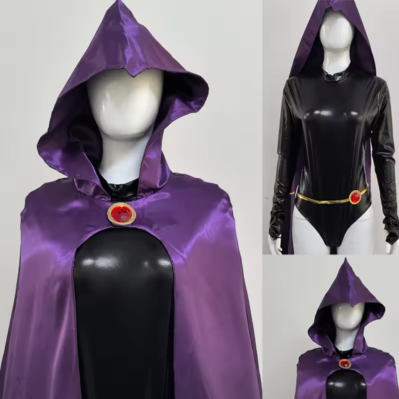 💜🔥 Disfraz Teen Titans Raven / Starfire / Peluca ✨ | 🎃 Halloween 2025 👻